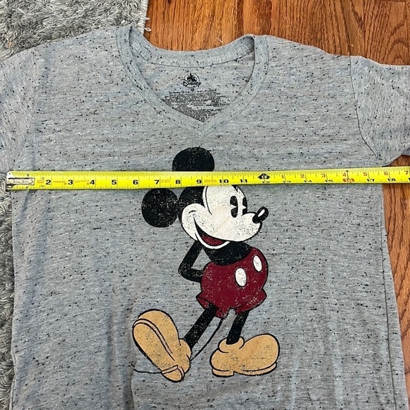 NWT Disney Store Mickey Mouse Grey V Neck Shirt Size XS - Picture 7 of 7